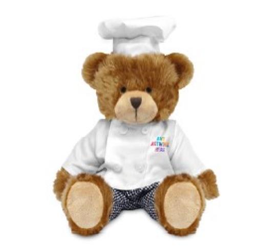 Teddy Bear In Chefs Outfit Branded Logo